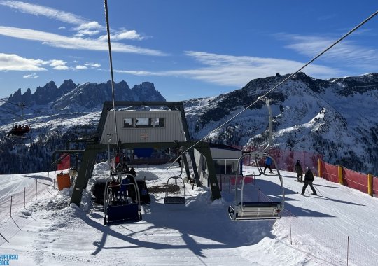 Seggiovia Cima Uomo: biposto per le piste da sci più in quota di Passo San Pellegrino