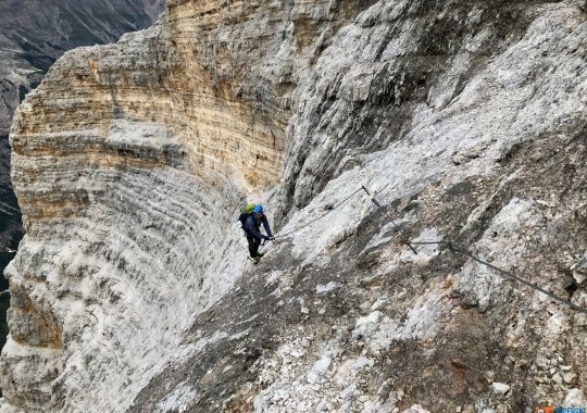 Tofana di Rozes per via ferrata Lipella: nel mastodontico mondo delle Tofane